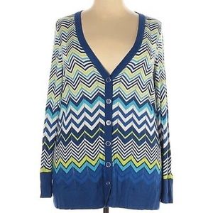 Lane Bryant Chevron Cardigan Sweater Size 22/24